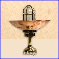 Vintage Nautical Style Alleyway Bulkhead Brass New Light With Copper Shade