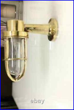 Vintage Nautical Style Alleyway Bulkhead Wall Brass Small Light 4 Piece