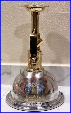 Vintage Nautical Style Aluminum & Brass Metal Ceiling Pendant Light Lot Of 2