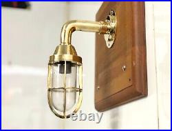 Vintage Nautical Style Brass Wall Mount Hallway Patios Light Fixture Small