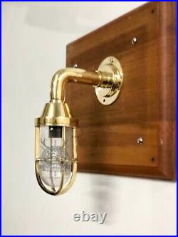 Vintage Nautical Style Brass Wall Mount Hallway Patios Light Fixture Small