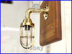 Vintage Nautical Style Brass Wall Mount Hallway Patios Light Fixture Small