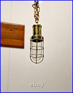 Vintage Nautical Style Marine Antique Brass Hanging Cargo Ceiling Pendant Light