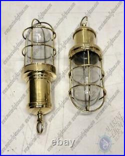 Vintage Nautical Style Marine Antique Brass Hanging Cargo Ceiling Pendant Light