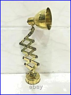 Vintage Nautical Style Solid Brass Antique Scissor Stretchable Wall Lamp Fixture