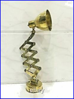 Vintage Nautical Style Solid Brass Antique Scissor Stretchable Wall Lamp Fixture