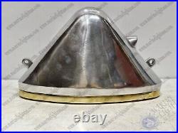 Vintage Nautical Style Wall Mounted Aluminum & Brass Ship Triangle Light Fixture