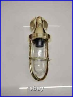 Vintage Nautical Swan Neck Style Bulkhead Marine Solid Brass Light 2 Pcs