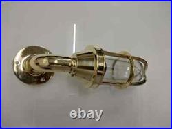 Vintage Nautical Swan Neck Style Bulkhead Marine Solid Brass Light 2 Pcs