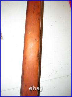 Vintage Nautical Wood Boat Flag Light Pole 44 Top to Bottom Mahogany Teak