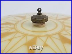 Vintage Nautical Wood & Brass Ships wheel Ceiling Light Fixture with compass shade