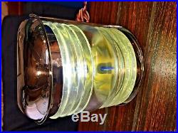 Vintage New Perko Chromed Bronze/brass Large Glass Stern Light Low Draw Led Bulb