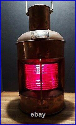 Vintage Nippon Sento Side Light Copper & Brass Nautical Oil Lamp
