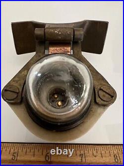 Vintage Nos Military Bronze Batwing Flip Top Stern Light
