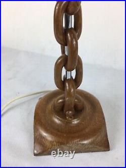 Vintage Novelty Wooden Chain Light / Lamp, Engineering Interiors / Nautical
