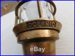 Vintage Oceanic Solid Brass Bronze Ship Drop Light Explosion Proof Nautical