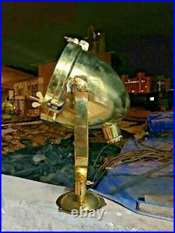 Vintage Old Antique Maritime Brass Ship Salvage Spot / Search Light Large