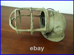 Vintage Old Brass Nautical Boat Passageway Light Oceanic Russell Stoll Co 1930s