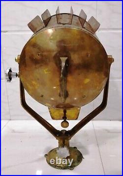 Vintage Old Reclaimed Ship Brass Antique Nautical Signal Search/Spot Light