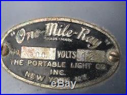 Vintage One Mile Ray 500 Marine Search Light Boat Spot Light Original One Mile