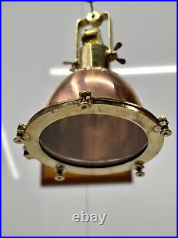 Vintage Original Copper & Brass Metal Retro Style Ceiling Hanging Pendant Light