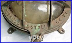 Vintage Original Marine Brass Nautical Ship Wall Passage Light Piece 1