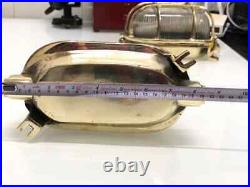 Vintage Outdoor & Indoor Nautical Brass Metal Ceiling Bulkhead Light Lot of 8