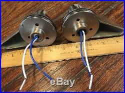 Vintage Pair Of Large Perko Bronze Teardrop Running Lights Rewired Led Bulbs