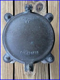 Vintage Pauluhn Heavy Bronze Buoy Piling Navigation Lantern Light Cat # 1453