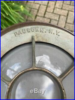Vintage Pauluhn NY Brass Ships Light Cover/ Porthole