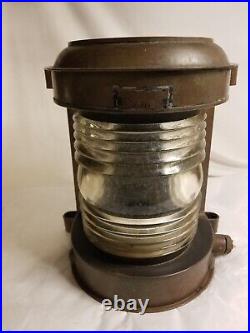 Vintage Perkins Brass Perko Nautical Lamp Maritime Passageway Light Made in USA