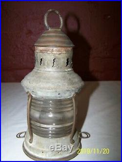 Vintage Perkins Marine Lamp & Hardware Co. Anchor Lantern Early Perko Light