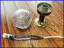 Vintage Perko Brass 6 Stern Light, Beehive Purple Glass, New Wiring/led