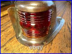 Vintage Perko Chrome Bow Light Red/green Glass Lens 6 Long New Leds/wiring