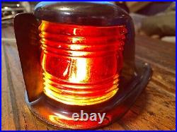 Vintage Perko Chrome Bow Light Red/green Glass Lens 6 Long New Leds/wiring