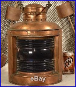 Vintage Perko Copper & Brass Starboard Light