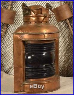 Vintage Perko Copper & Brass Starboard Light