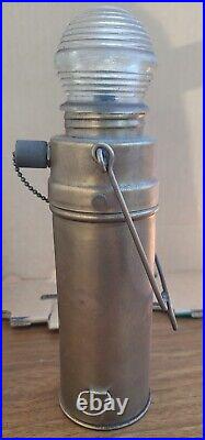 Vintage Perko Perkins Marine Lamp Carry Lantern Brass Light Beehive Top