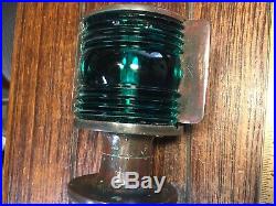 Vintage Perko Soup Can Bronze Bow Light, Red/green Glass Lens New Socket/led