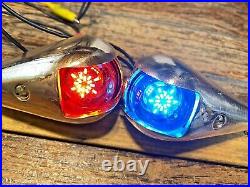 Vintage Polished Bronze Teardrop Running Lights New Leds/seals/lenses