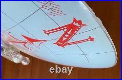 Vintage Rare Nautical Glass Ship Wheel Ceiling Light Fixture Shade