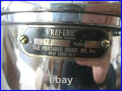 Vintage Ray-line Maritime-boat Chrome Search- Spotlight-15-no. 173-12v-ship Part