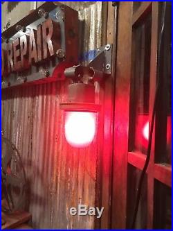 Vintage Red Warning Light From Naval Air Base Mancave Light