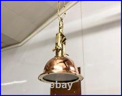 Vintage Replica Marine Cargo Smooth Copper & Brass Ceiling/Pendant Ship Light