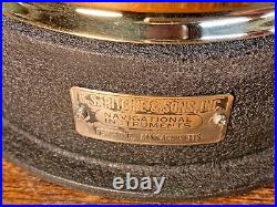 Vintage Ritchie Globemaster 5 Polished Brass Binnacle Mount Compass Led Light