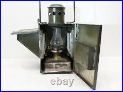 Vintage Road Light Signal Lantern Oil Lamp Red Green Train Nautical Navy Army