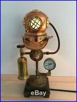 Vintage Russian 3 bolt helmet Lamp with Torch valve light switch