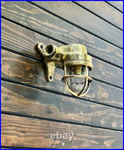 Vintage Sale Marine Original Brass Old Nautical Sawn Wall Antique Light Fixture