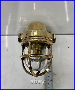 Vintage Sale Marine Original Brass Old Nautical Sawn Wall Antique Light Fixture
