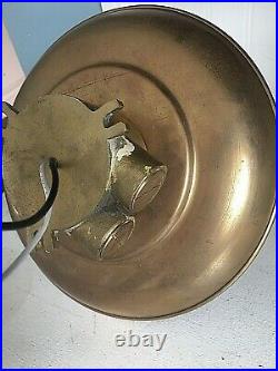 Vintage Ship Engine Room Ceiling Light withBrass Deflector Cover Shade